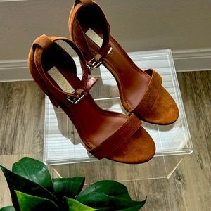 Lauren Ralph Lauren Tan/Brown Suede Sandals